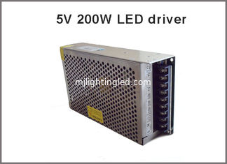 CHINA el transformador llevado 200W de la iluminación del conductor 5V 40A de la exhibición llevó el adaptador del pixel proveedor