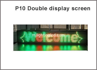 CHINA El amarillo verde rojo del doble P10 del color 1R1G LED de la exhibición programable al aire libre del módulo muestra la muestra del texto de mensaje del movimiento en sentido vertical LED proveedor