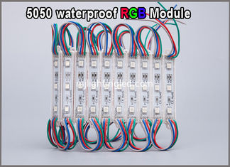 CHINA 20pcs LED 5050 3 módulos llevados cambiables del color del RGB de la prenda impermeable del módulo 12V del LED que se encienden para el contraluz firman proveedor