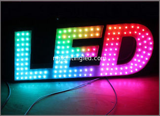 CHINA 50pcs/String RGB LED Pixel Sign 12mm 5V Pixel String Impermeable Decoración de edificios LED Canal de iluminación de letras proveedor