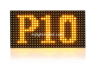 CHINA Alto brillo exterior amarillo P10 módulo LED a prueba de agua 32 * 16 píxeles pantalla de publicidad exterior proveedor