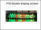 El amarillo verde rojo del doble P10 del color 1R1G LED de la exhibición programable al aire libre del módulo muestra la muestra del texto de mensaje del movimiento en sentido vertical LED proveedor
