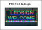 P10 la muestra móvil llevada rgb al aire libre 32x16Pixel llevó la cartelera llevada muestra llevada p10 de la pantalla de la puerta del rgb del módulo de la exhibición de la muestra del mensaje proveedor