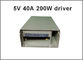 adaptador impermeable 40A 220V de la fuente de alimentación de 200W 5V a 5V para las iluminaciones llevadas proveedor