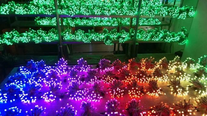 muestras de publicidad al aire libre llevadas programables del colorchange de la señalización del bedrahtet de 5V 12m m RGB LED que construyen el decoraion