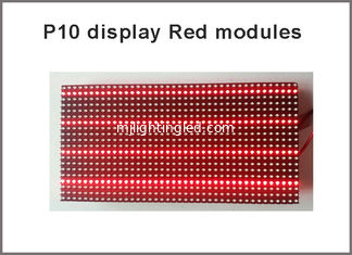 CHINA el módulo llevado rojo Semi-al aire libre de 320*160m m 32*16pixels P10 para el solo color rojo P10 llevó el módulo de la exhibición de mensaje proveedor
