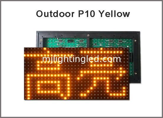 CHINA Módulo LED exterior P10 amarillo, placa LED impermeable, 320MM*160MM 32*16 puntos, señalización exterior de centros comerciales proveedor