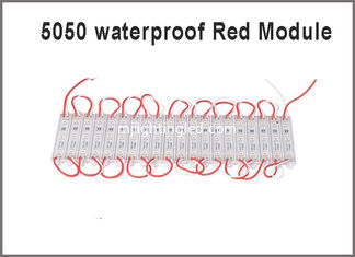 CHINA 5050 módulos llevados rojos impermeables del módulo 3LED 12V que se encienden para el contraluz firman proveedor