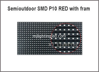 CHINA Semioutdoor P10-SMD rojo llevó la luz del módulo del panel con el fram en la parte posterior 320*160m m 32*16pixels 5V para el mensaje de publicidad proveedor
