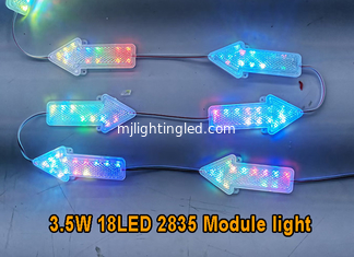 CHINA luz blanca amarilla azulverde roja del RGB 12v LED del rosa de los módulos 18leds de la flecha de 3.5W 2835 RGB LED proveedor