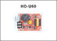 HD-A40S HD-U60 P10 Controlador de pantalla LED de un solo color y doble color para señales móviles LED con comunicación USB U-Disk proveedor