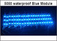 luz brillante estupenda del módulo de la prenda impermeable IP65 LED del azul del módulo de 20pcs DC 12V 5050 SMD 3 LED para la publicidad de la señalización proveedor