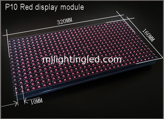 320*160 mm Módulo LED rojo P10 para exhibición de mensajes publicitarios proveedor