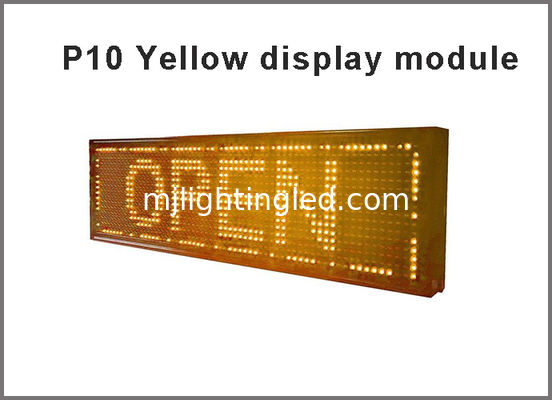Módulo LED exterior P10 amarillo, placa LED impermeable, 320MM*160MM 32*16 puntos, señalización exterior de centros comerciales proveedor