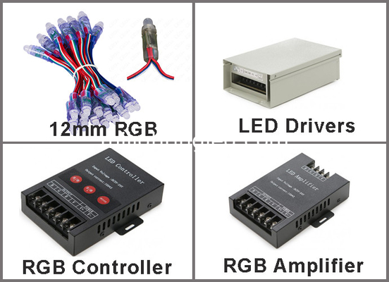 DC5V 12mm RGB luz LED,IP68 resistente al agua color cambiable luces de decoración de Navidad Dirección independiente LED proveedor