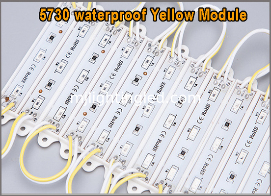 5730 luz LED DC12V módulos 3leds resistente al agua luz exterior luz de fondo para cartelera color amarillo lumen alto proveedor