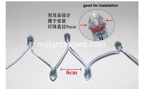 Luz LED RED 5V luz expuesta a píxeles DIP impermeable para señalización exterior CE ROHS proveedor