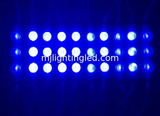 Módulo LED de 3W azul brillante con lente de inyección SMD3030 3LEDs/pc Diseño publicitario señalización LED proveedor