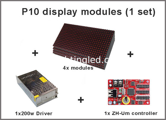 Módulos de pantalla LED RED P10 para exteriores 320*160mm 32*16 píxeles pantalla de información pública proveedor