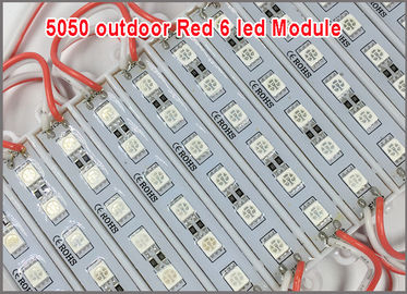 Modulo de luz de fondo LED 3 chips 5050SMD 12V lámpara resistente al agua luz de fondo LED de color rojo proveedor