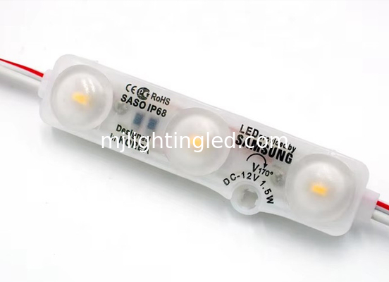 5730 3 Modulo de luz LED 1.5W inyección 6818 Modulo de luz LED 12V con lente proveedor