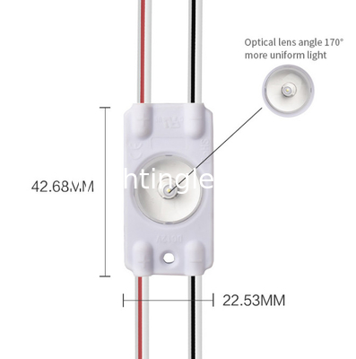 12V 43x23mm 1 Modulo de luz de LED con Lenz Proyecto de luz impermeable Modulos de señalización publicitaria proveedor