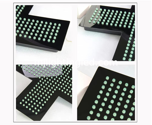 Farmacia LED Cross Light Sign Cartel 60cm Indoor Cross Display Sign Rojo verde Azul Amarillo Blanco color proveedor
