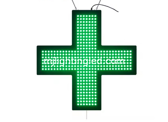 Farmacia LED Cross Light Sign Cartel 60cm Indoor Cross Display Sign Rojo verde Azul Amarillo Blanco color proveedor