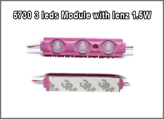 5730 3W LED Modulo 12V Rojo Verde Azul Amarillo Blanco Rosa Con Lente de 160 grados Para la caja de luz proveedor