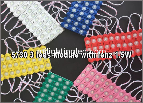 5730 3W LED Modulo 12V Rojo Verde Azul Amarillo Blanco Rosa Con Lente de 160 grados Para la caja de luz proveedor