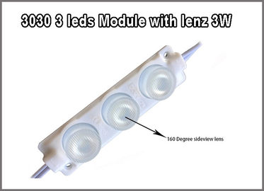 3030 3W SMD blanco 3 llevaron los módulos del pixel del módulo 12V con 160degree lenz para la caja de luz proveedor