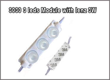 3030 3W SMD blanco 3 llevaron los módulos del pixel del módulo 12V con 160degree lenz para la caja de luz proveedor