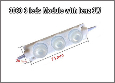 3030 3W SMD blanco 3 llevaron los módulos del pixel del módulo 12V con 160degree lenz para la caja de luz proveedor