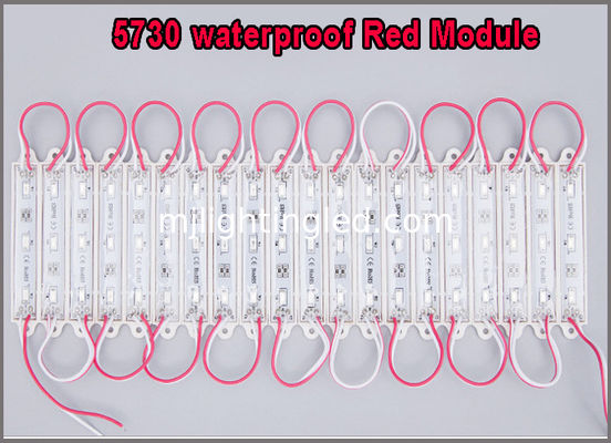 Super brillante moldeo por inyección 5730 Modulo LED rojo para publicidad LED Signo CE ROHS proveedor