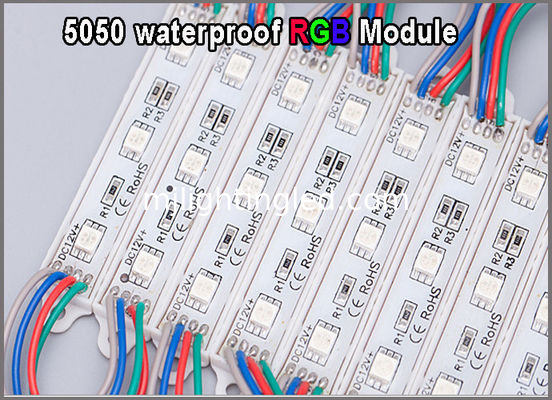 5050 módulo LED RGB 12V resistente al agua módulos LED RGB de cambio de color Iluminación para señalización publicitaria proveedor