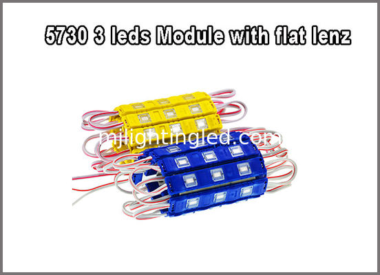 5730 3 LED Modulo de lentes planas 12V Modulos de luz para decoración de edificios Iluminación de fondo LED CE ROHS proveedor