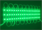 5730 3 LED llevaron el módulo 12V impermeabilizan IP65 color verde Modoles de 120 grados para la bandera de la tienda de la muestra del LED proveedor
