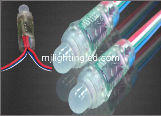 Módulo llevado RGB del pixel de DC5V 12m m, la Navidad de la secuencia del RGB de la prenda impermeable IP68 que adorna las luces independientemente LED direccionable
